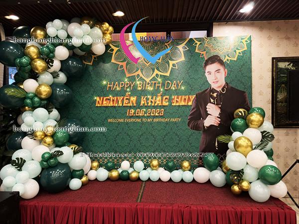 Backdrop sinh nhật tone xanh HL366