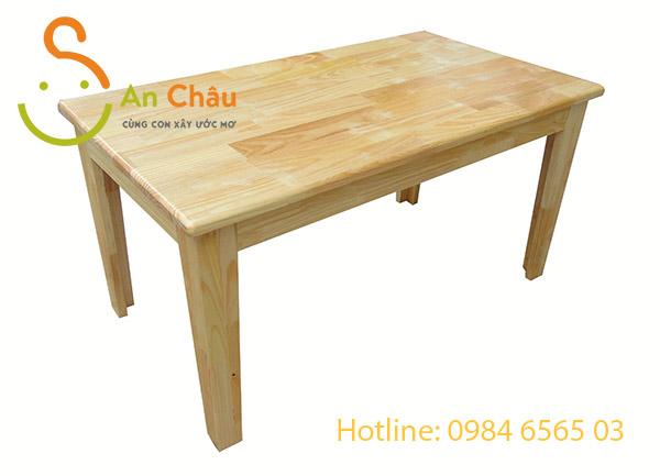 Bàn gỗ hình chữ nhật mầm non