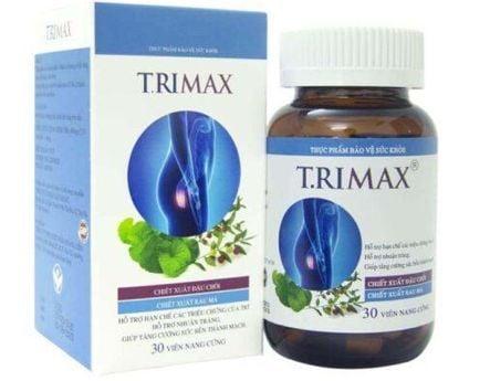 Viên uống T.RIMAX chứa các thành phần có có tác dụng nhuận tràng, tăng sức bền thành mạch
