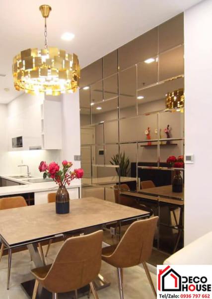 Gương ghép màu trà