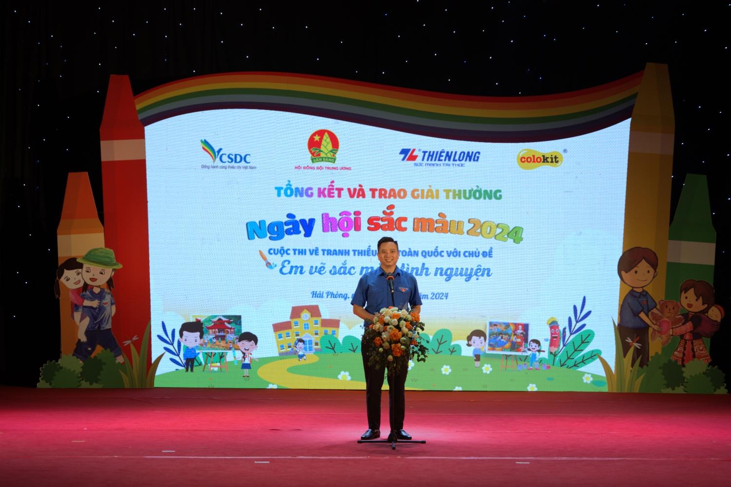 Tổng kết Ngày hội sắc màu năm 2024, trao giải cuộc thi vẽ tranh  dành cho thiếu nhi với chủ đề “Em vẽ sắc màu tình nguyện”