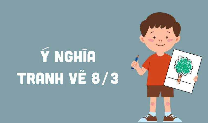999+ tranh vẽ ngày 8/3 2025 đơn giản, đẹp phái nữ