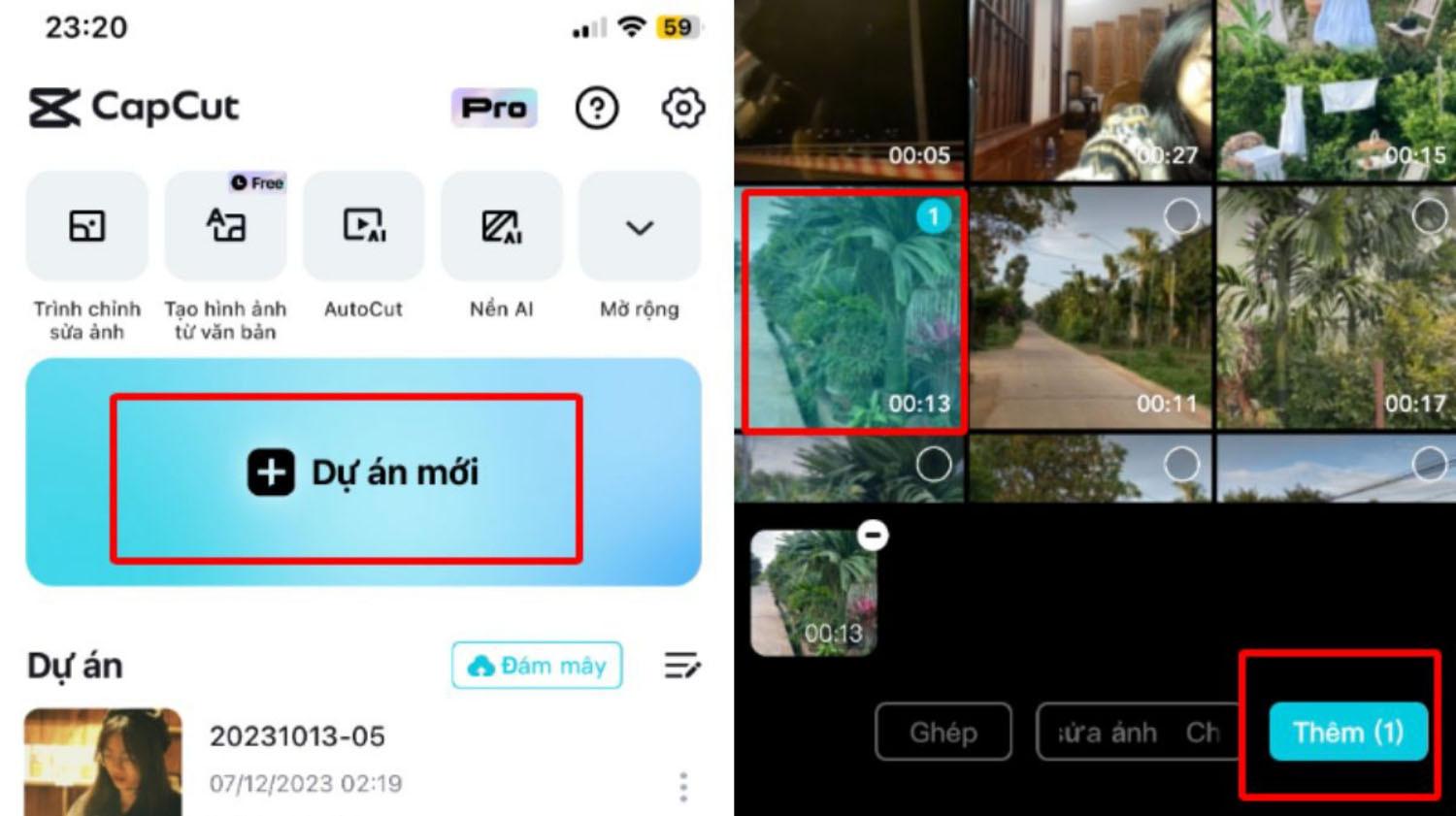 Chọn video bạn muốn xóa logo