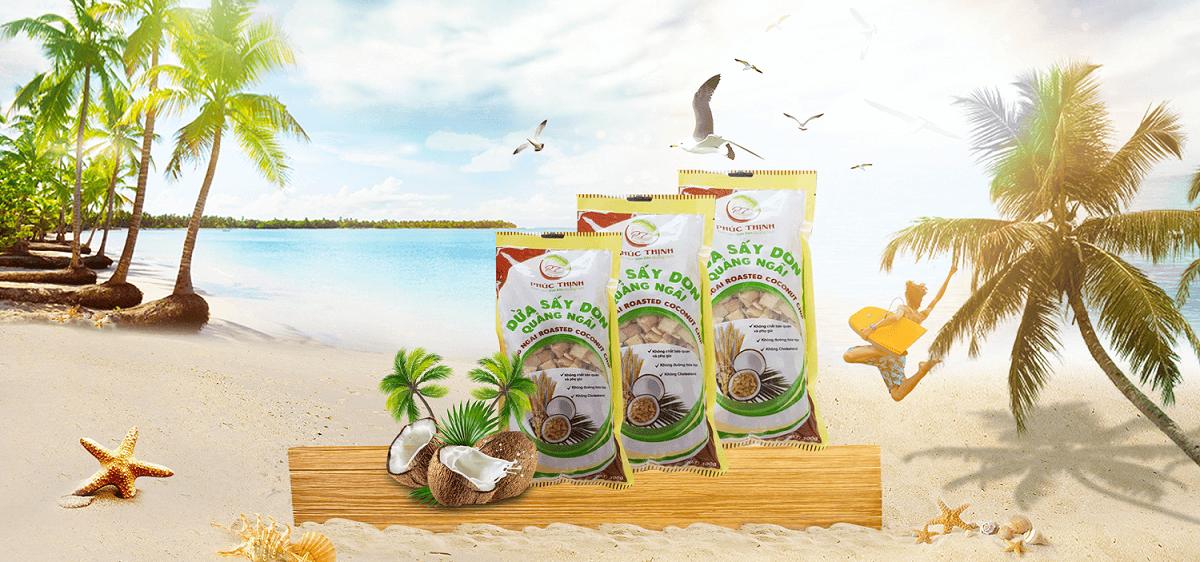 Xưởng Dừa sấy khô giá sỉ Phúc Thịnh | Dừa sấy giòn mua ở đâu tphcm?