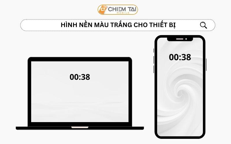 Hình nền màu trắng cho thiết bị