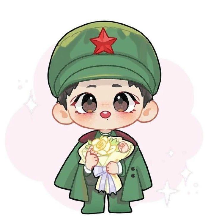 100+ Hình ảnh chú bộ đội chibi đáng yêu dành cho hậu phương