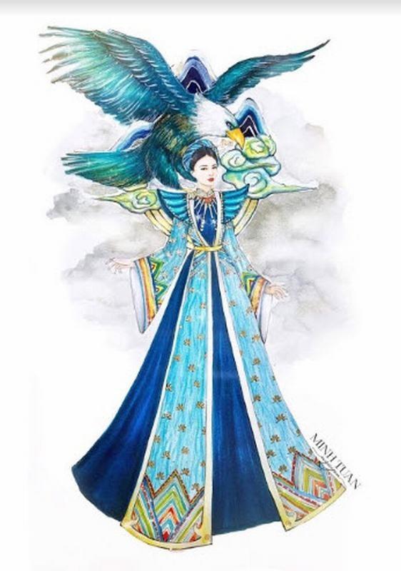 Lộ bản vẽ trang phục dân tộc của Á hậu Thúy An
