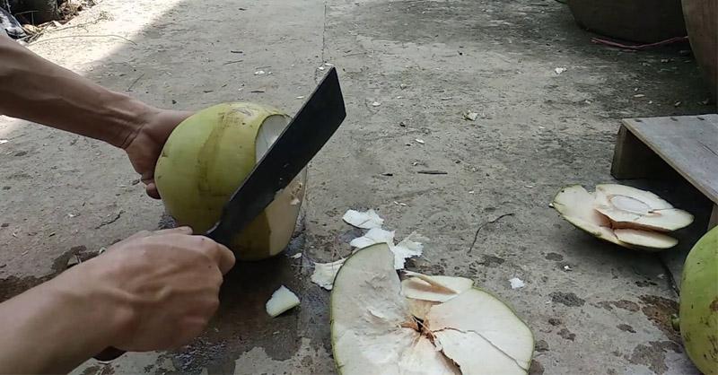 Hướng dẫn cách chặt dừa nhanh chóng, đơn giản 