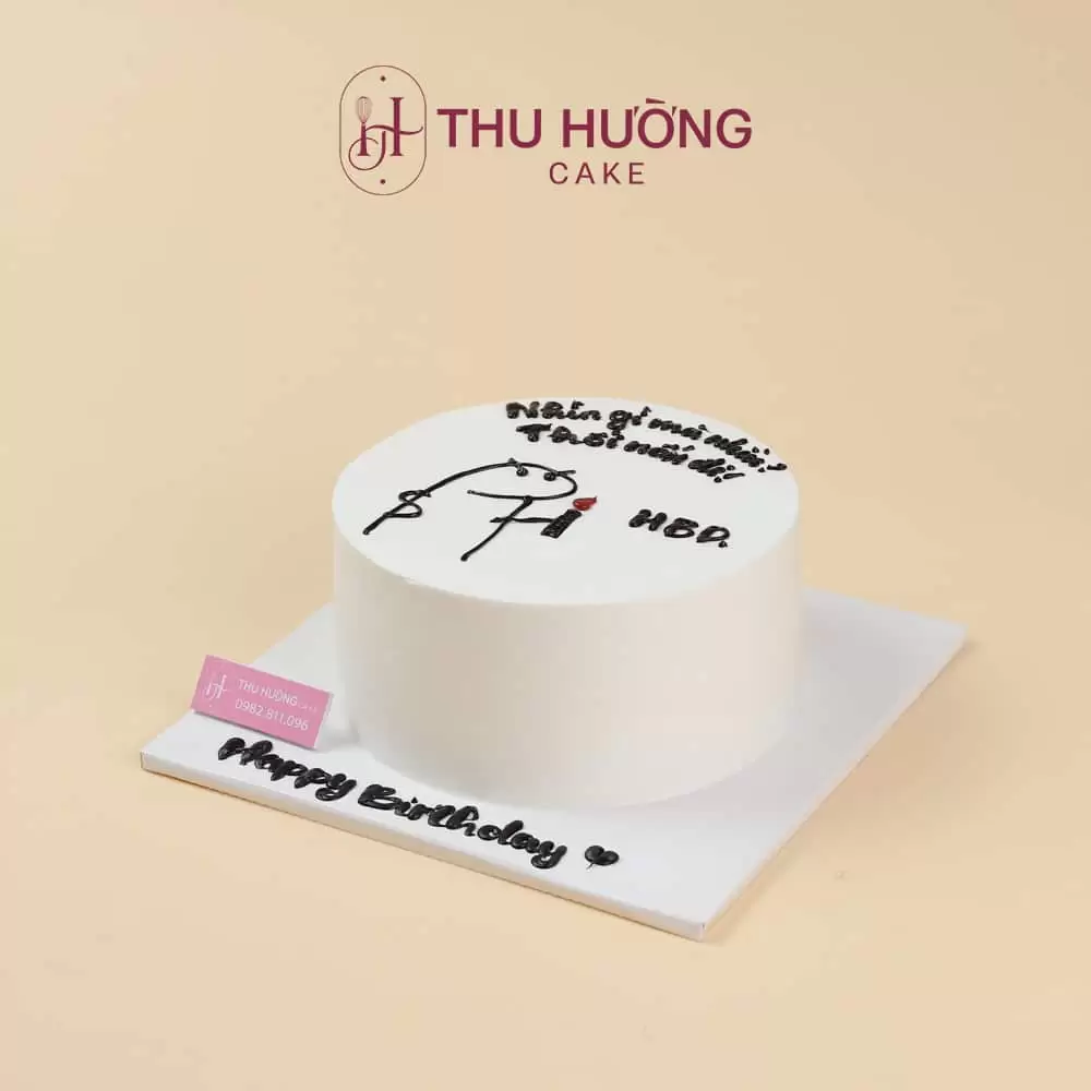 Bánh kem nhỏ vẽ hình chibi dễ thương