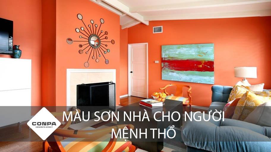 màu sơn nhà đẹp cho người mệnh thổ