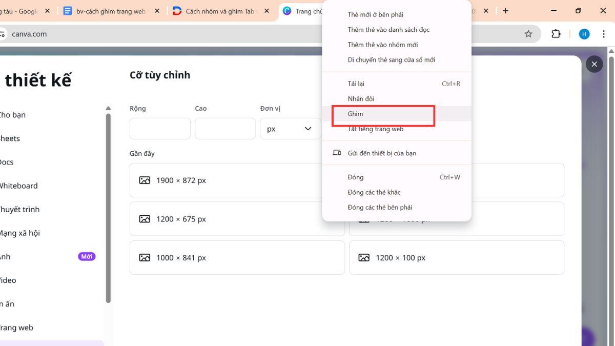 Cách ghim trang web trên thanh công cụ Google Chrome dễ làm