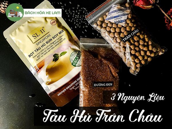 nguyên liệu tàu hủ trân châu đường đen