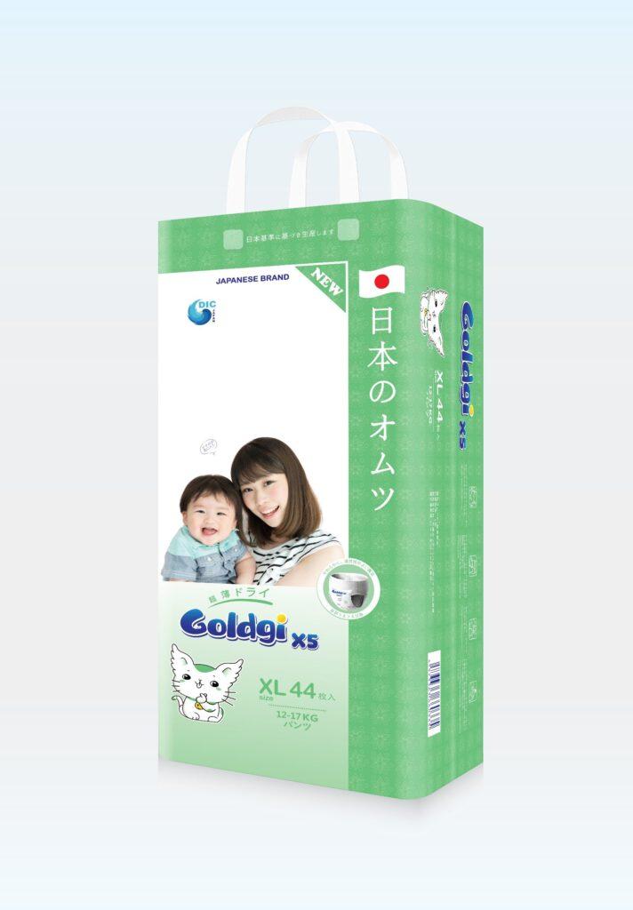 Bỉm Nhật GOLDGI X5 New size Quần XL - Goldgi