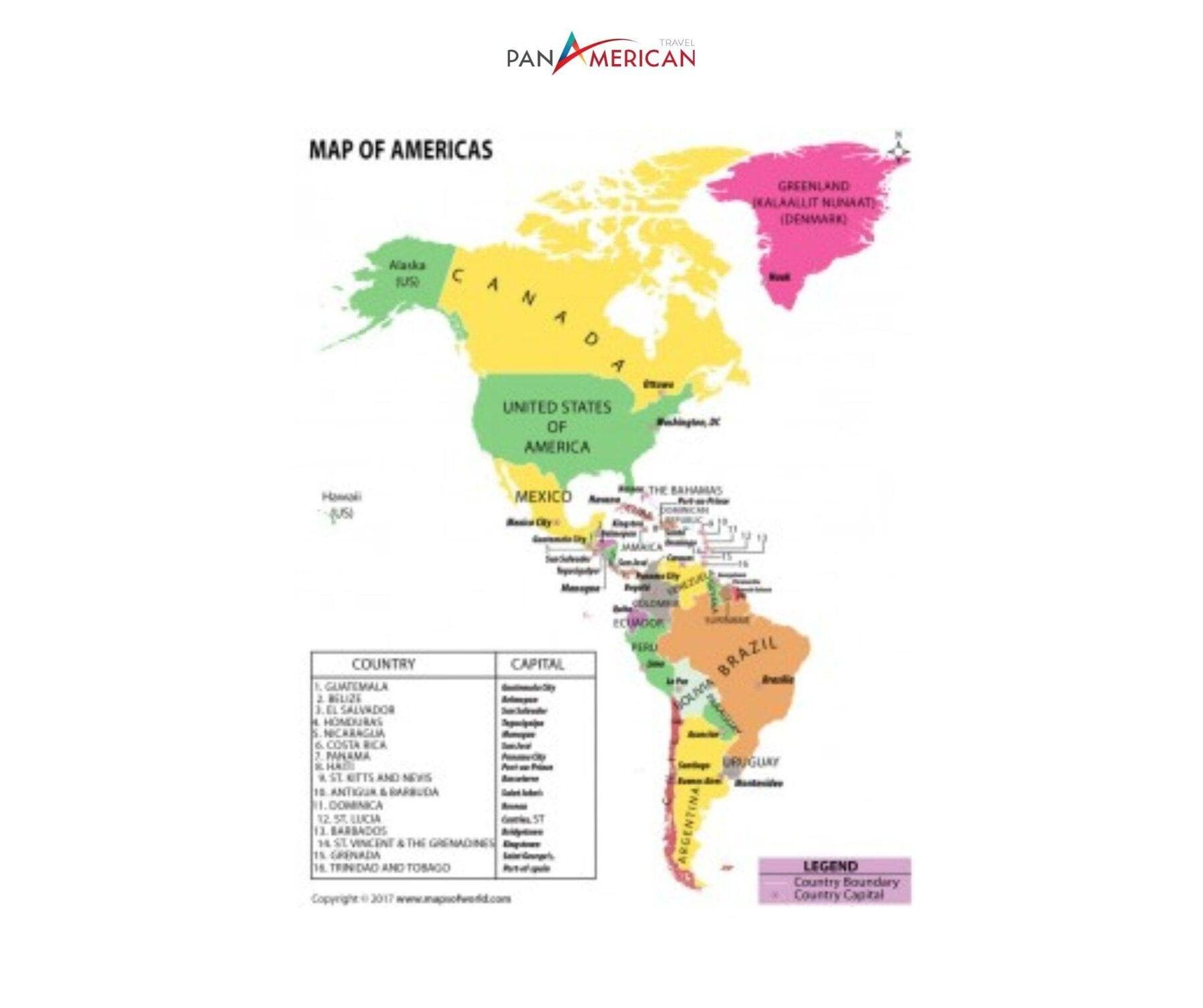 Cập nhật Bản đồ Châu Mỹ mới nhất 2024 – Châu Mỹ gồm những khu vực nào?