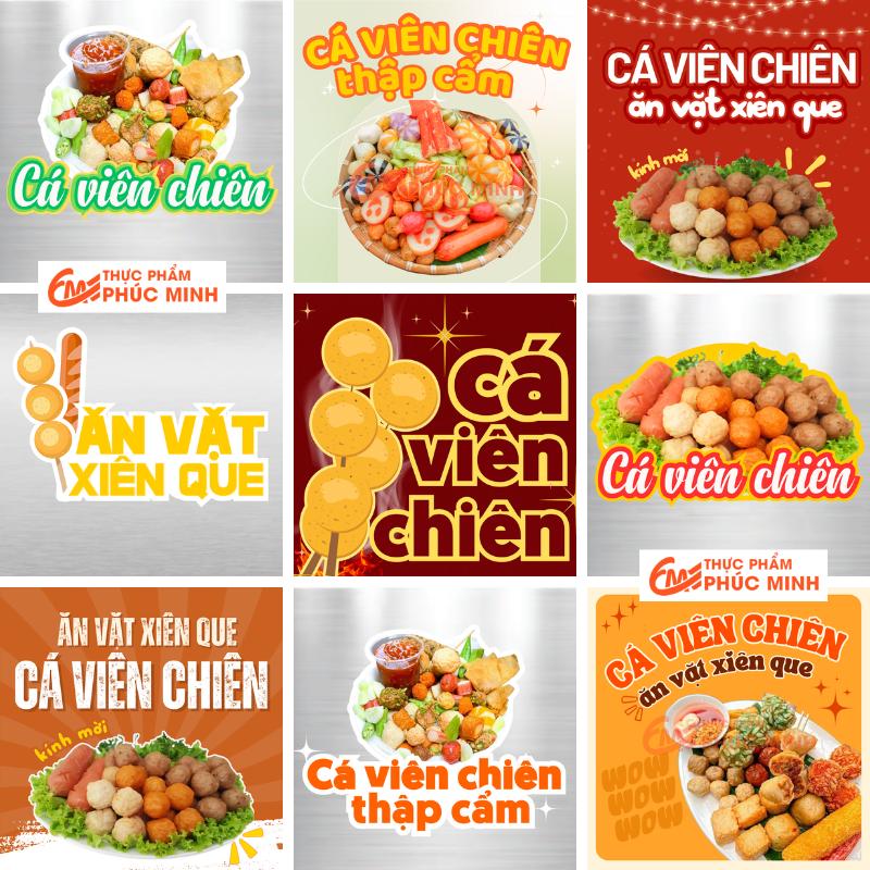 Chuyên sỉ và lẻ cá viên chiên xiên que 