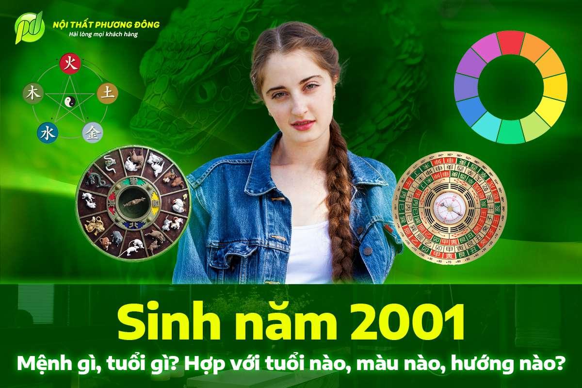 Sinh năm 2001 mệnh gì, tuổi gì? Hợp với tuổi nào, màu nào và hướng nào?