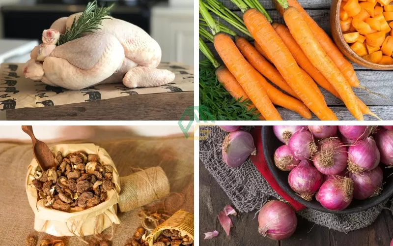 Cách làm món gà nấu nấm đông cô bổ dưỡng