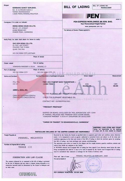 Phân tích chuyên sâu về Vận đơn theo lệnh (To order Bill of Lading)