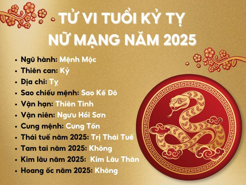 Tử vi tuổi Kỷ Tỵ năm 2025 nữ mạng chi tiết chính xác nhất