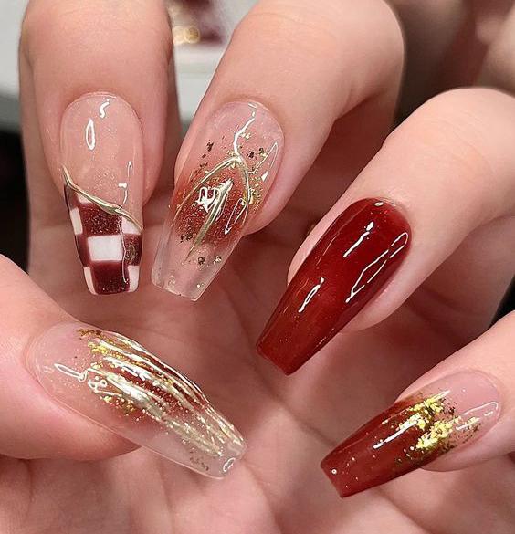 55+ Các mẫu nail màu đỏ Tết đẹp đón Xuân 2025
