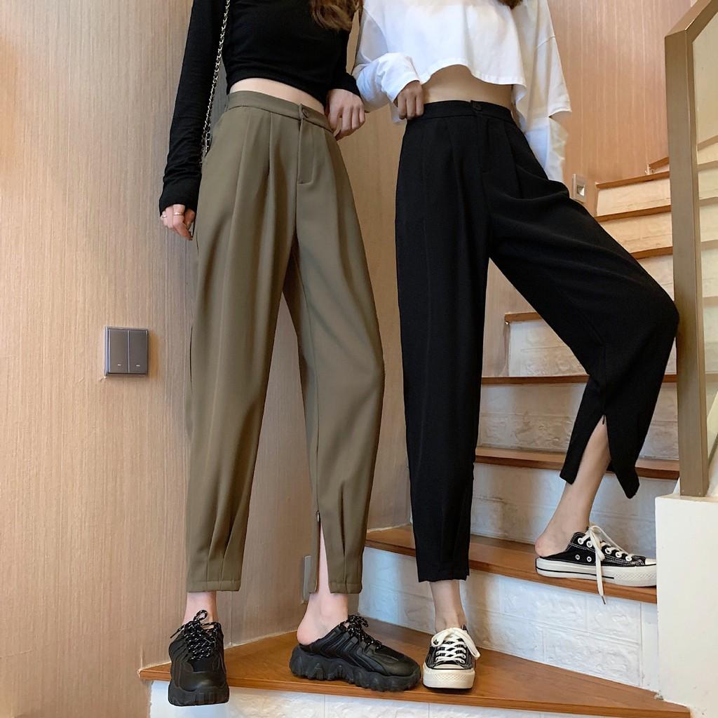 Cách phối quần tây nữ với giày thể thao năng động