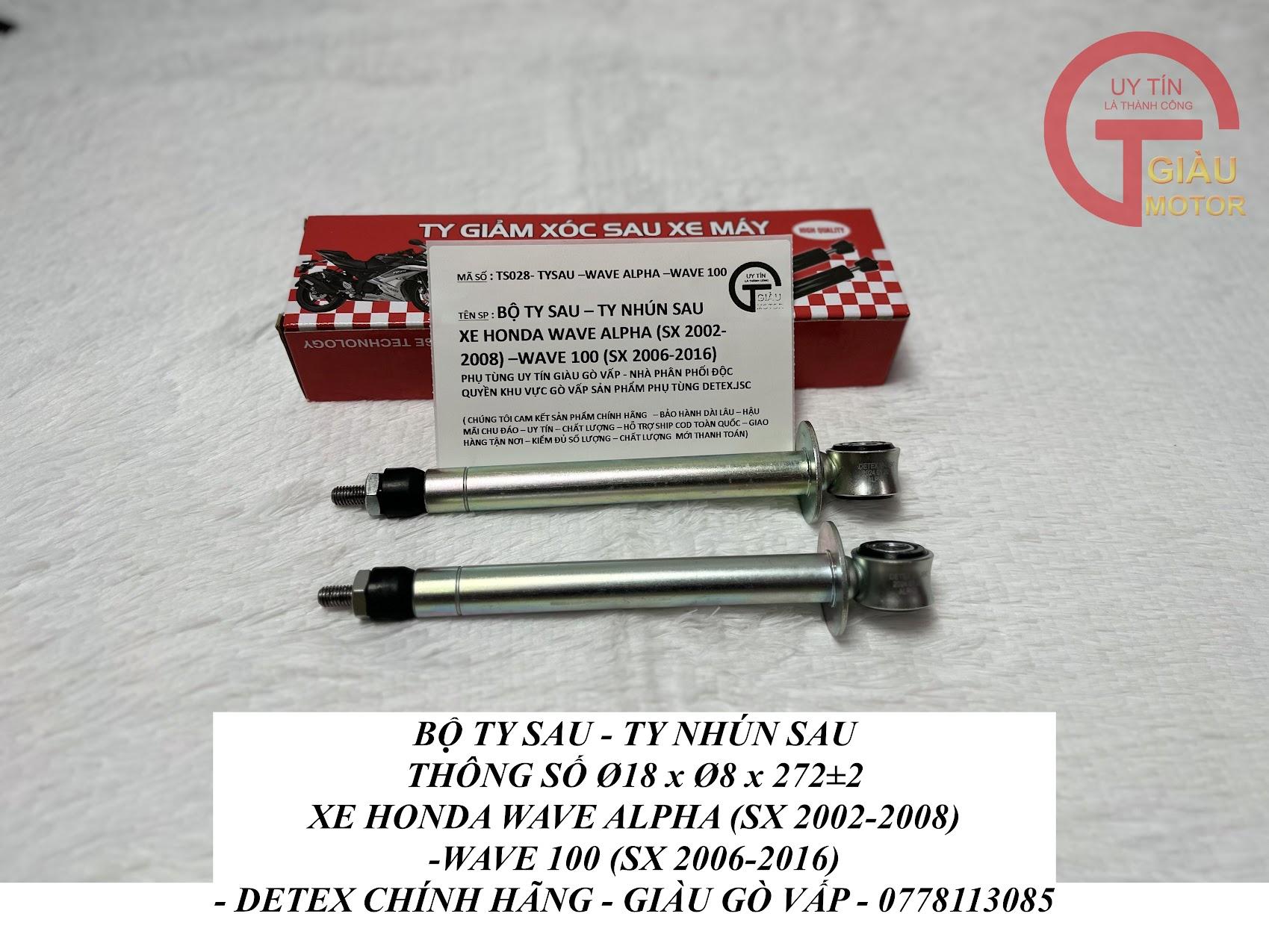 Ty Giảm Xóc Sau Xe Wave Alpha, Wave 100 Hàng Detex.JSC Chính Hãng