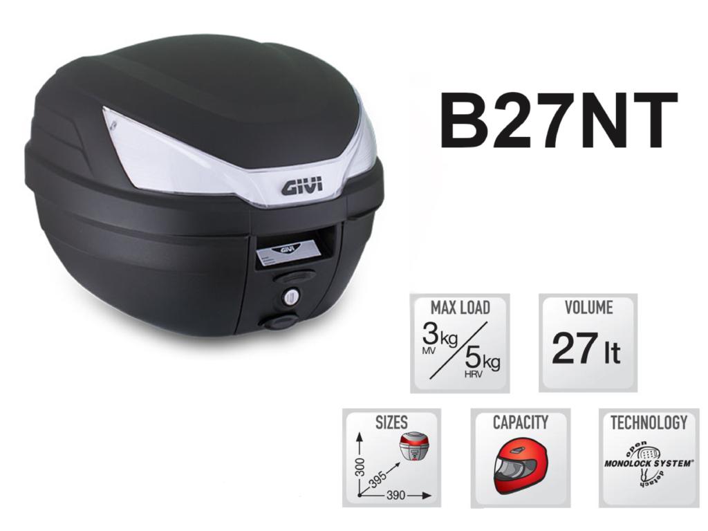 Thùng Givi Honda Beat (thùng Givi B27NT, baga Givi MV)
