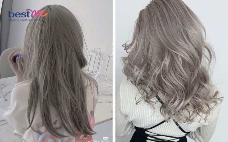 20+ mẫu tóc màu xám khói nữ cháy phố đẹp nhất 2025