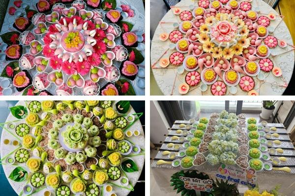 Tổng hợp các hình ảnh mâm cúng thôi nôi bé trai bé gái