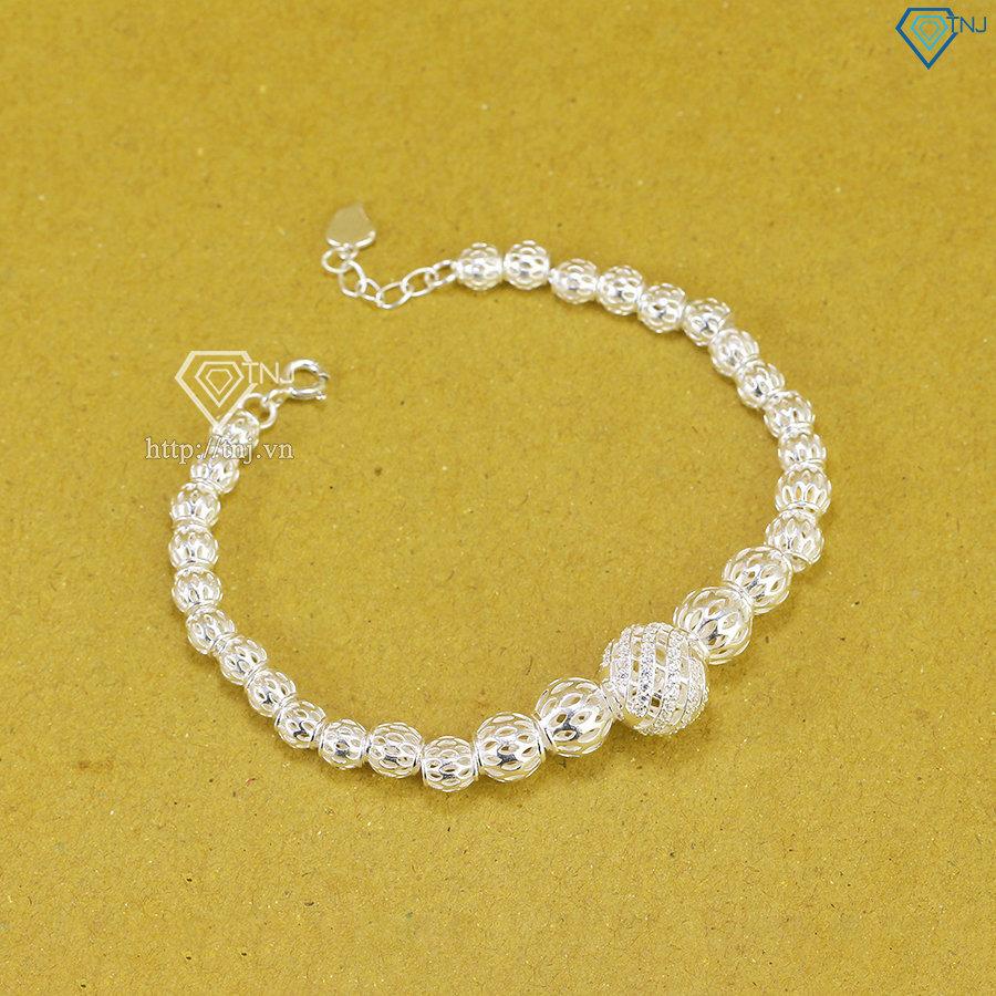 Lắc tay bạc nữ hình trái châu đẹp LTN0391