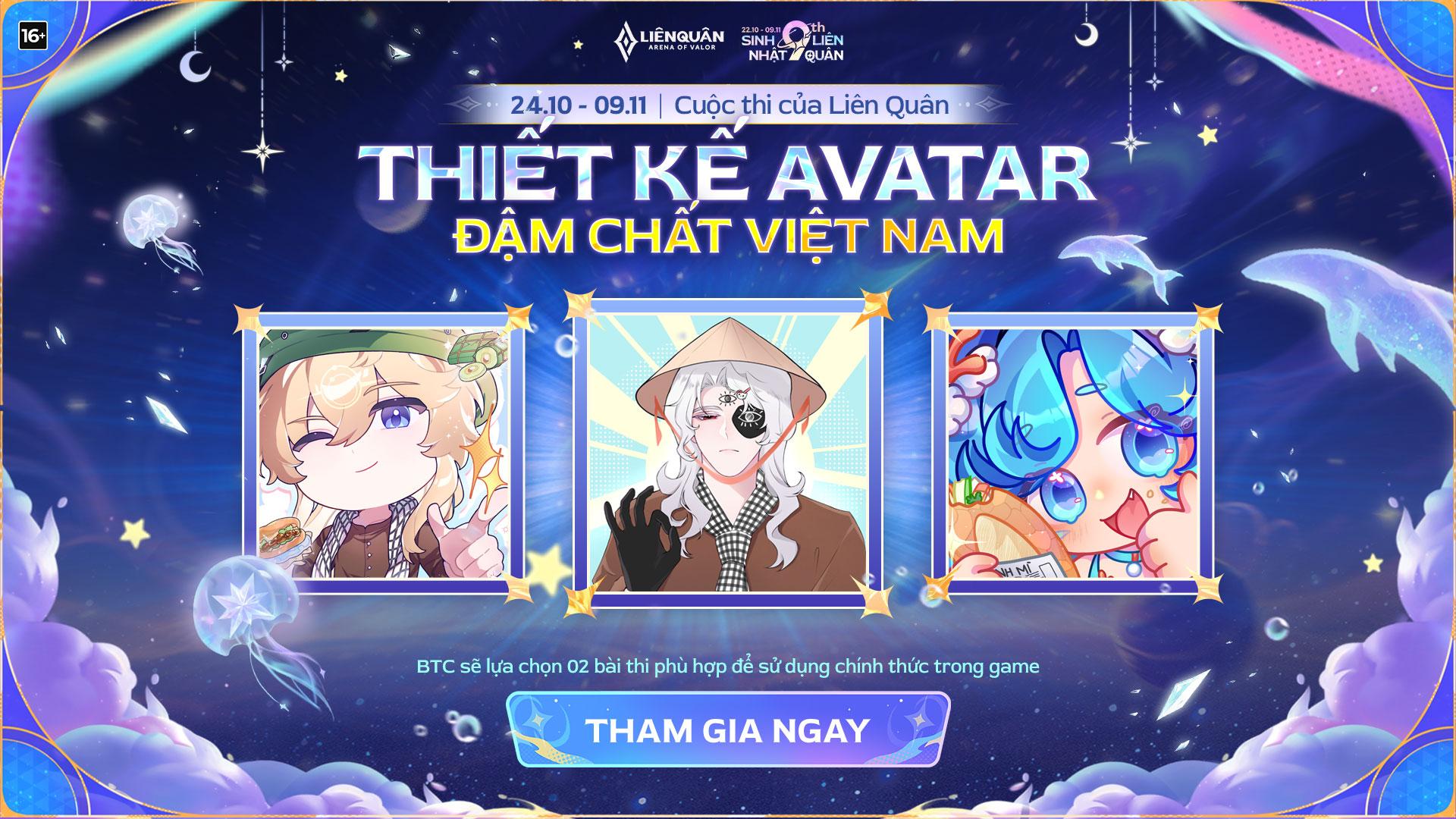 PHÁT ĐỘNG CUỘC THI THIẾT KẾ AVATAR LIÊN QUÂN ĐẬM CHẤT VIỆT NAM
