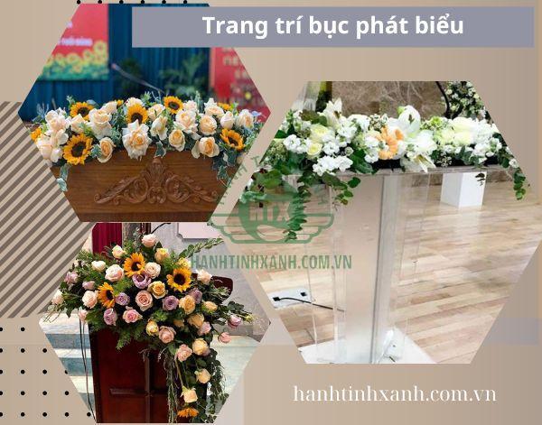 Những cách trang trí bục phát biểu từ đơn giản đến độc đáo