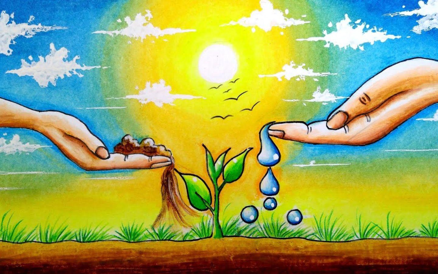 80+ Mẫu vẽ tranh bảo vệ môi trường đơn giản và đẹp nhất 2025