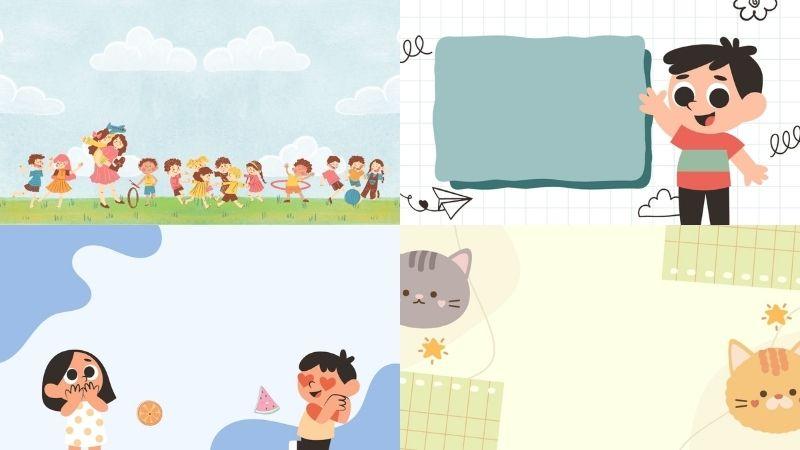 Hình nền Powerpoint mầm non đẹp, sinh động cho bé (Kèm link)